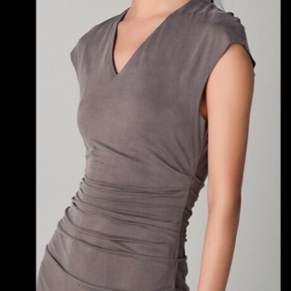 Helmut Lang Torrent Side Ruched Sleeveless Dress - Size Medium - Picture 7 of 7